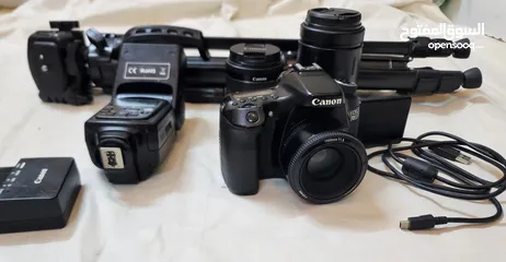  6 للبيع كاميرا كانون Canon 70 D  مع المعدات