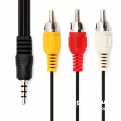  2 AUX Male - 3 RCA Male Cable