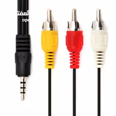  1 AUX Male 3.5mm to 3 RCA AV @ 5 JD