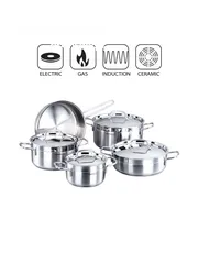  2 9 Piece Alfa Stainless steel Cookware Set Silver
