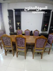  2 طاولة سفره  240 عرض متر 8 كراسي ازان صولد تفصيل كلفني 1200