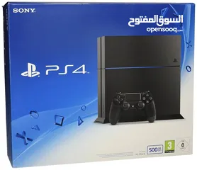 1 Ps4 Refurbished With Box and 2 Controller Copy A بلاستيشن مجددة مع مسكتين جداد جودة عالية
