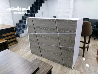  26 للبيع من المصنع الى المستهلك  كاونتر استقبال / ريسبشن مودرن بأفضل الخامات و اجود الاصناف