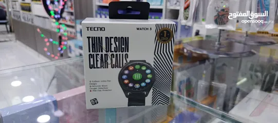  5 ساعه TECNO WATCH 3 الاصلية بطارية 250 بتضل 7 ايام متواصلة او 30 يوم ع وضع الاستعداد