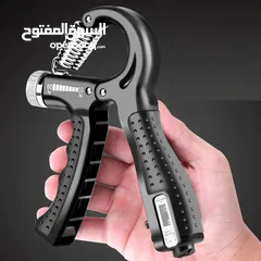  21 مقوي قبضة اليد اداة مقاومه تمرين قبضه اليد قابله للتعديل من 5 الى 60 كيلو و شاشة عد تقوية عصب اليد