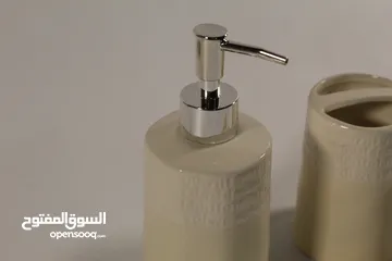  2 طقم اكسسوارت حمام لون بيج 4 قطع