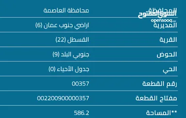  1 قطعة ارض سكنية للبيع من المالك في منطقة القسطل