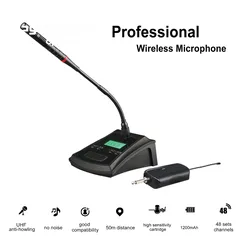 1 ميكرفون قاعدة لاسلكي X-H01 Wireless Microphone UHF Conference System
