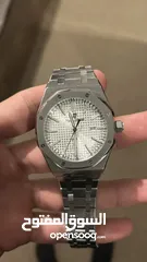  4 ساعه اوديمر بيغت رويال رجالية فاخره و ثقيله فضيه