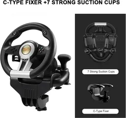  2 ستيرنغ ويل مقود سواقة مع بريكات لأجهزة الـ PC و البلايستيشن PXN V3 Steering