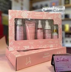  6 بكج العناية بالجسم بيبي باودر 5في1تألقي ببشرة مثالية مع سر جمالك الجديد