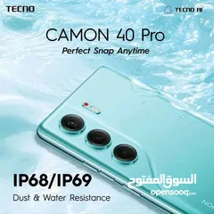  1 tecno Ai COMON 40 Pro//256G//16ram  ضد الكسر.ضد الماء والغبار ويدعم Ai