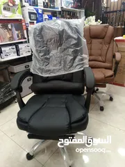  3 كرسي مكتبي فاخر مع مساج مدمج راحة غير مسبوقة أثناء العمل أو الاسترخاء متوفر باللون الاسود والبني .