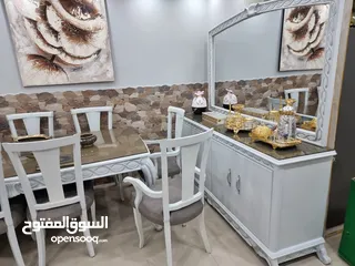  1 غرفة ضيوف مع طاولة سفرة خشب زان ممتاز