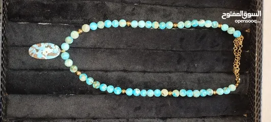  6 turquoise and agate necklaces original Irani neyshaboor