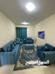  8 شقه مفروش غرفه وصاله للايجار الشهري بعجمان منطقه الراشديه بجوار حديقه السيدات