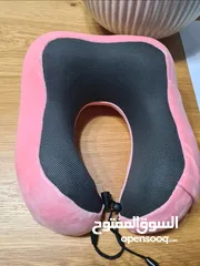  4 مخدة رقبة للسفر مريحة لون زهري