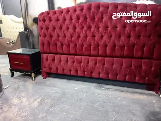  14 غرفه  نوم مميزه  بالاتنجيد الاحمر  وخشب  لاتيه 18  ثقيل ل