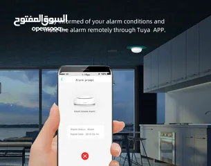 4 تويا كاشف الدخان نظام المنزل الذكي هوم استتنت اليكسا جوجل هوم سمارت لايف Tuya Smart live