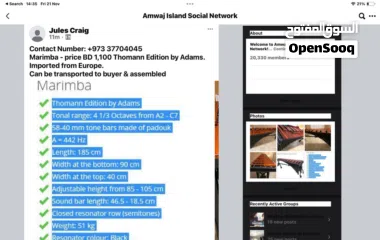  1 Marimba is a pitched percussion instrument.