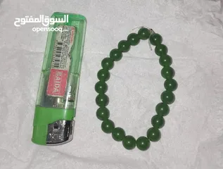  1 حجر الجاد سواره 22 خرزه من حجر الجاد