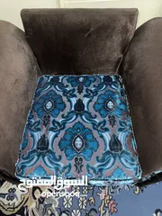  4 طقم كنت نفخ أمريكي 7 مقاعد لون بني وأزرق تركواز