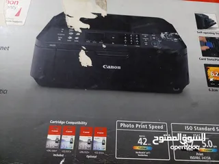  3 طابعة ملونه إمكانيات هائلة إستعمال 6 أسابيع فقط موديل canon / pixma - mx420