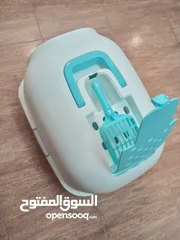  3 لتربوكس litter box وقفص جديد غير مستخدم