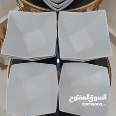  13 طقم صحون وزبادي وكاسات
