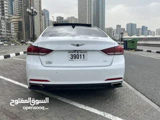  11 جينيسس g80 2017 سيارة داخل للامارات  رقم الاماراتي موجود الرقم بل اسفل