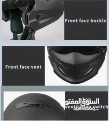  3 خوذة العقرب  Scorpion helmet   مقاس : XL   لون : Glossy black  واقي العين باللون الاسود + شفاف