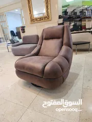  1 كرسي ريكلاينر  خشب زان غايه بالراحه بهتز أفقي بلف 360درجه
