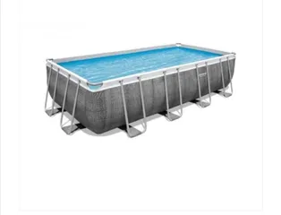  4 بيست واي طقم حمام سباحة باور ستيل 4.88×2.44×1.2  Bestway pool power steel  set 4.88×2.44x1.22