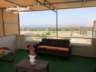  10 فيلا مفروشه  للايجار في البحر الميت شارع الفنادقمع بركه مدفيه