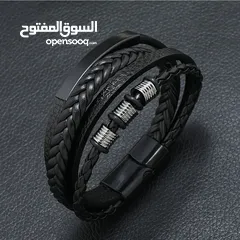  1 قطعة واحدة من إكسسوارات اليد الرجالية المنسوجة متعددة الطبقات,1pc Men's Vintage Bracelets