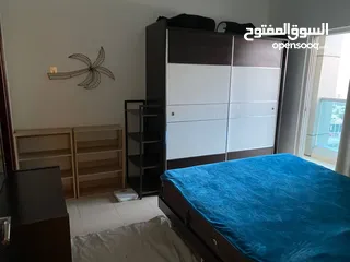  2 أجمل غرفتين وصاله مفروشة بالكامل للإيجار الشهري في عجمان شارع خليفة أبراج السيتي تاور