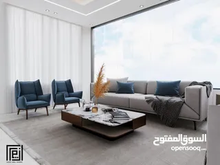  2 شقة مميزة بإطلالة مميزة مشطبة لغاية القصارة مع تصميم ديكور داخلي