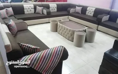  5 جلسات خليجية 20 مقعد طقم طربيزات ومراكي + 15 قورن