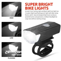  5 ضوء دراجة هوائية امامي فاخر قابل للشحن usb rechargeable bicycle headlight