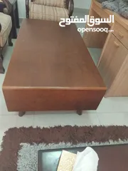  2 طاولة وسط خشب ثقيل