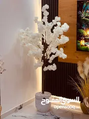  4 شجر اللوز الاصطناعي الفخم  حوّل أي زاوية ببيتك لتحفة فنية فاخرة  شجر لوز أبيض بطول 175 سم