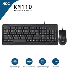  2 لوحة المفاتيح والماوس كومبو AOC KM110