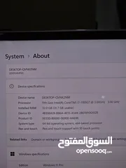  15 لابتوب 2in1 يدور 360 درجه Core i7 11th 32GB 1tb ssd مع قلم اصلي بودي معدني