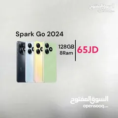  1 Tecno spark go 2024 /128g/8ram[4+4]/تكنو  جو go2024   موبايل قو سبارك جو جديد  كفالة  الوكيل تيكنو