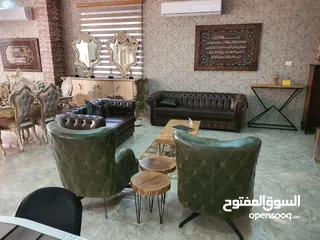  3 طقم كنب جلد مميز لغرفة الضيوف