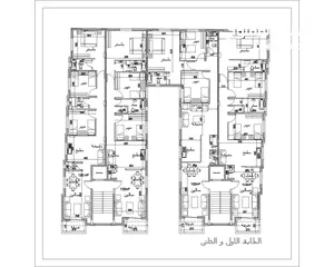  5 شقة في منطقة السابع مساحة117م للبيع