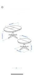  2 IKEA Ingatorp White Extendable Table