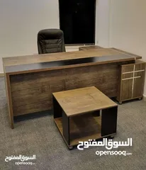  20 مكتب 140*70 مع جانبيه 80*40 وطاولة وسط تفصيل خشب مستورد بسعر المصنع