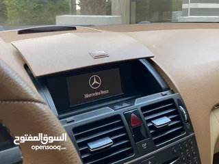  14 مرسيدس c200 2008  فل مع الفتحه     اضافات مميزه فتحه/برادي كهرباء/حساس