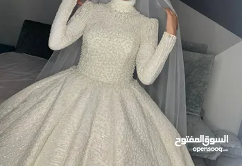  7 فستان فرح للبيع جديد استعمال ساعتين فقط بالطرحه